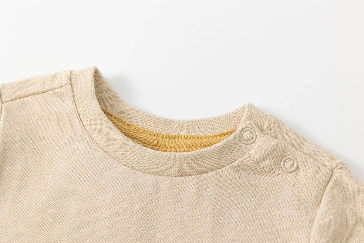 Beige långärmad T-shirt