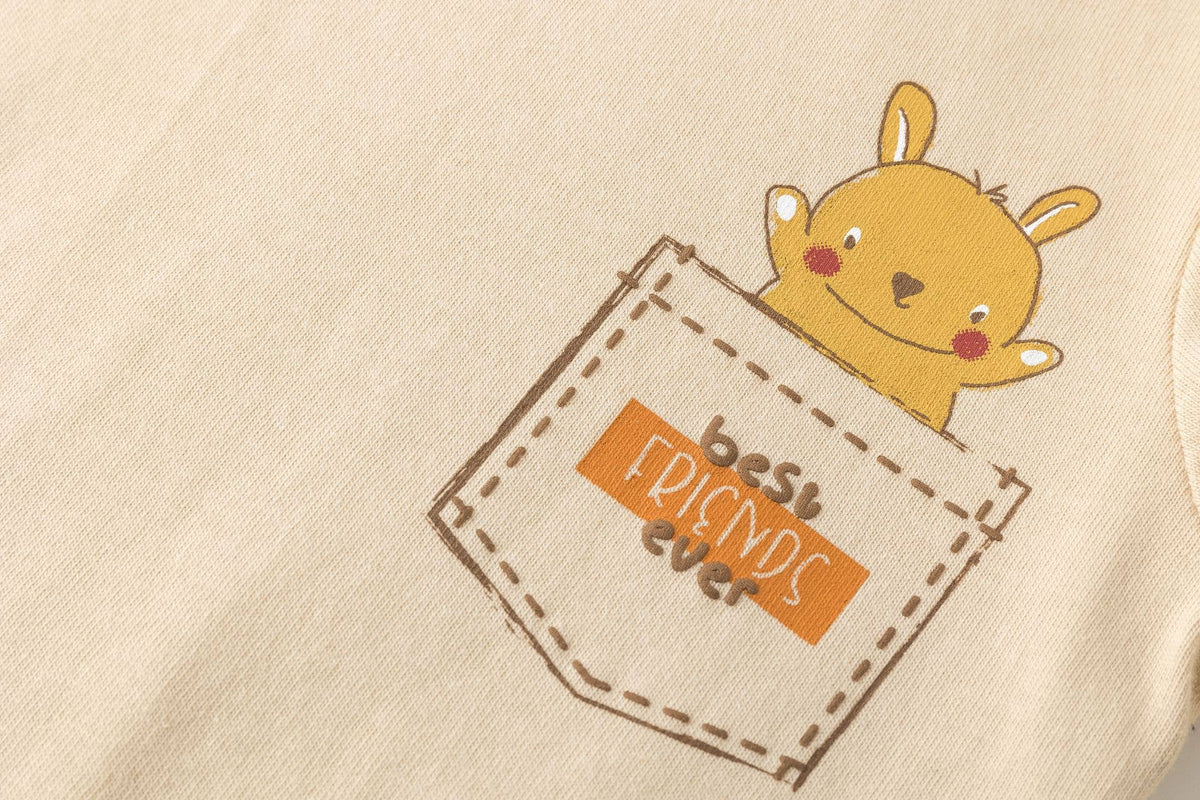 Beige långärmad T-shirt