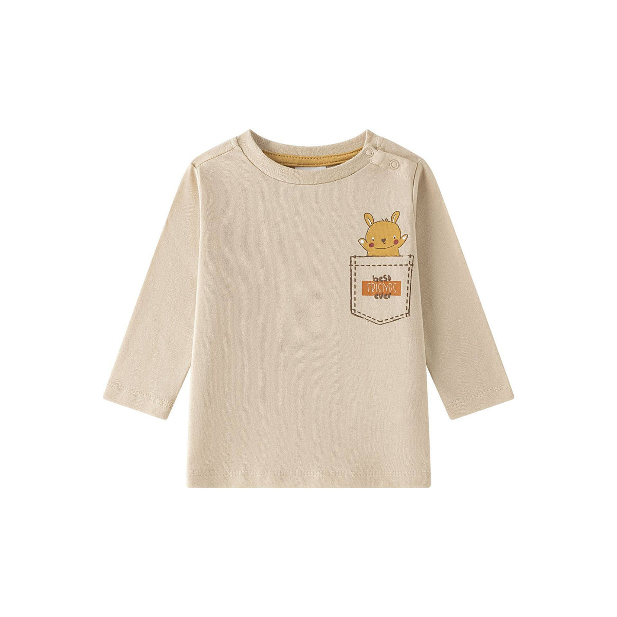 Beige långärmad T-shirt