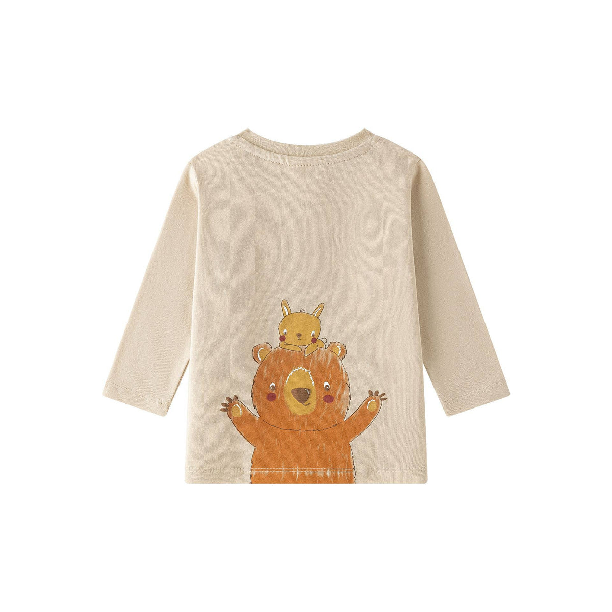 Beige långärmad T-shirt
