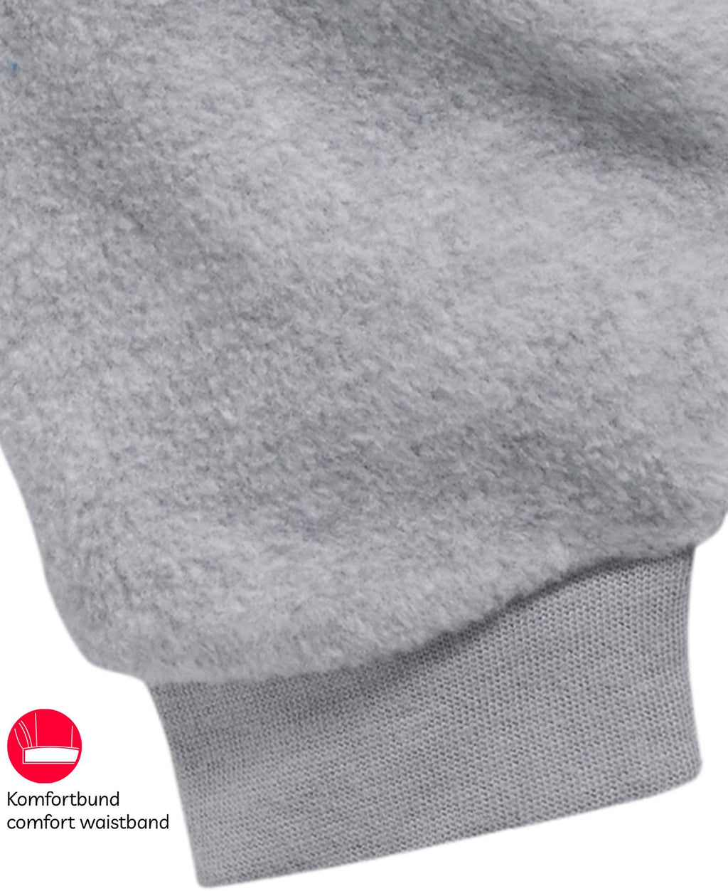 Babybyxor i fleece med stickad midjeresår