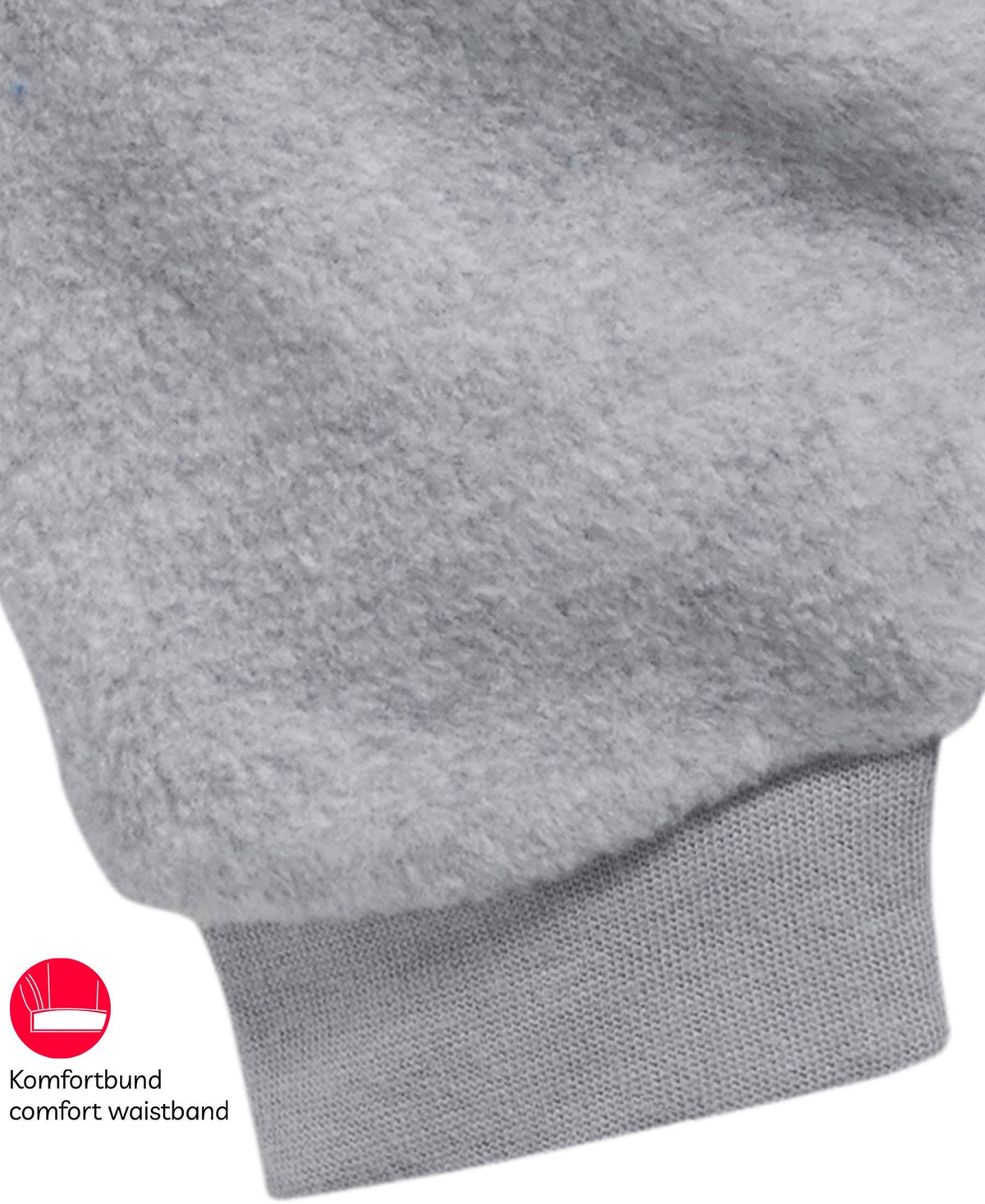 Babybyxor i fleece med stickad midjeresår