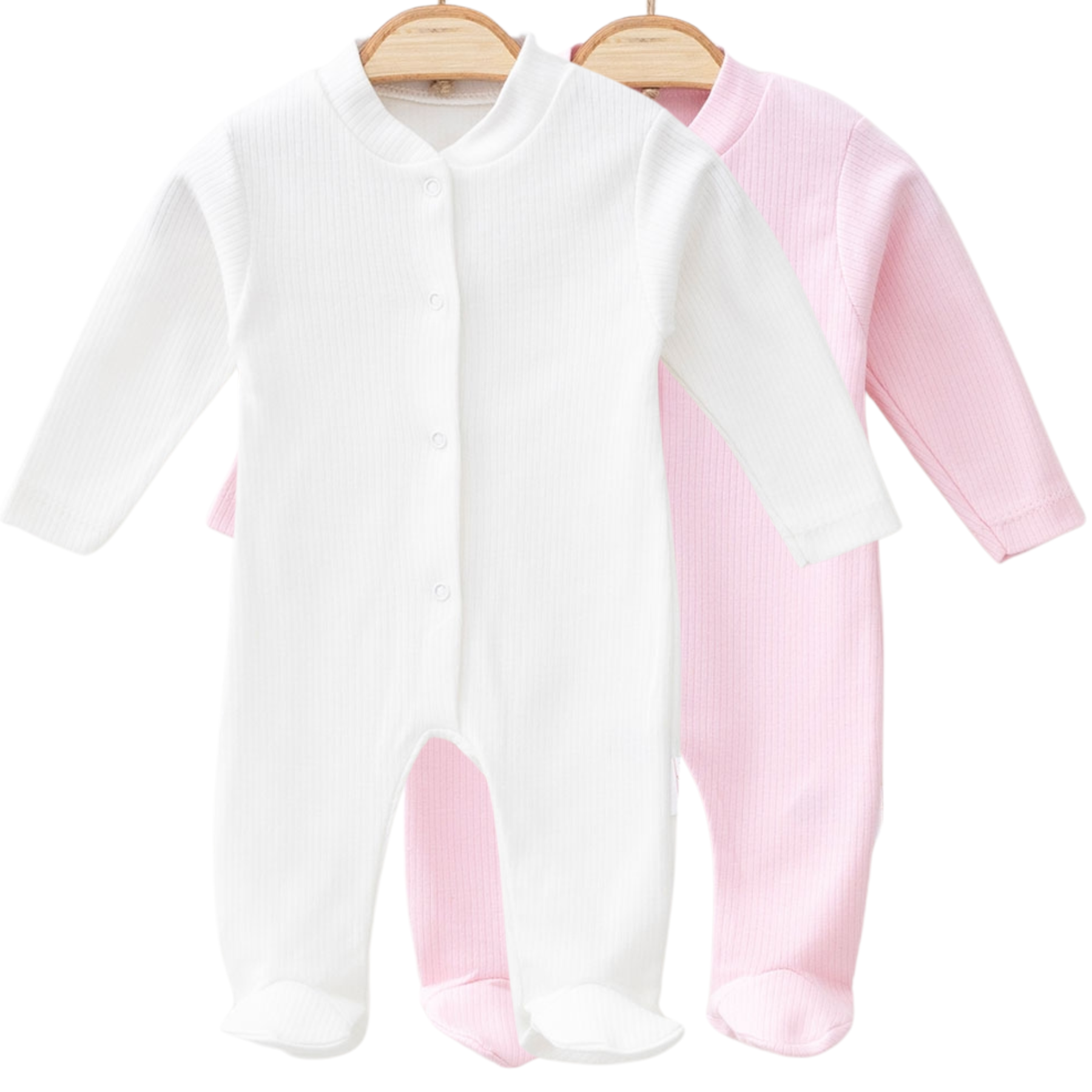 Vit ribbad pyjamas