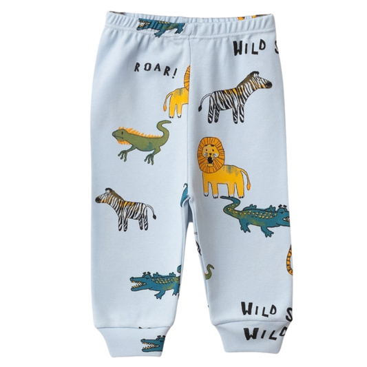 Babyleggings med safarimotiv