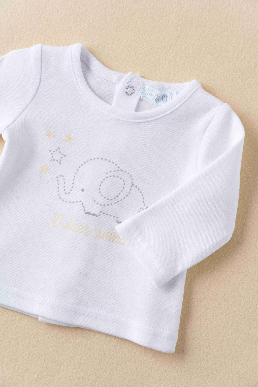 Presentset Nyfödd med t-shirt, haklapp, mössa och vantar