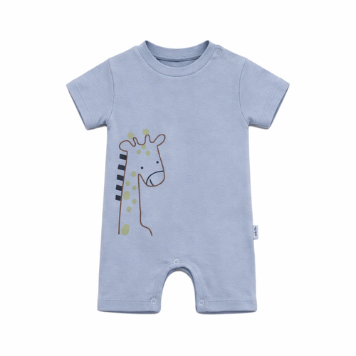 Giraffmönstrad babyromper