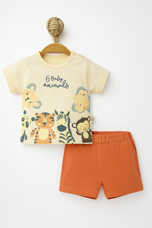 2-delad baby-djur T-shirt & shorts