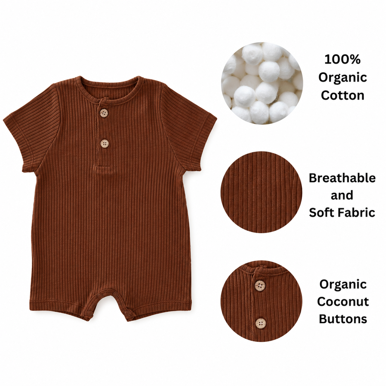Kortärmad Baby Romper