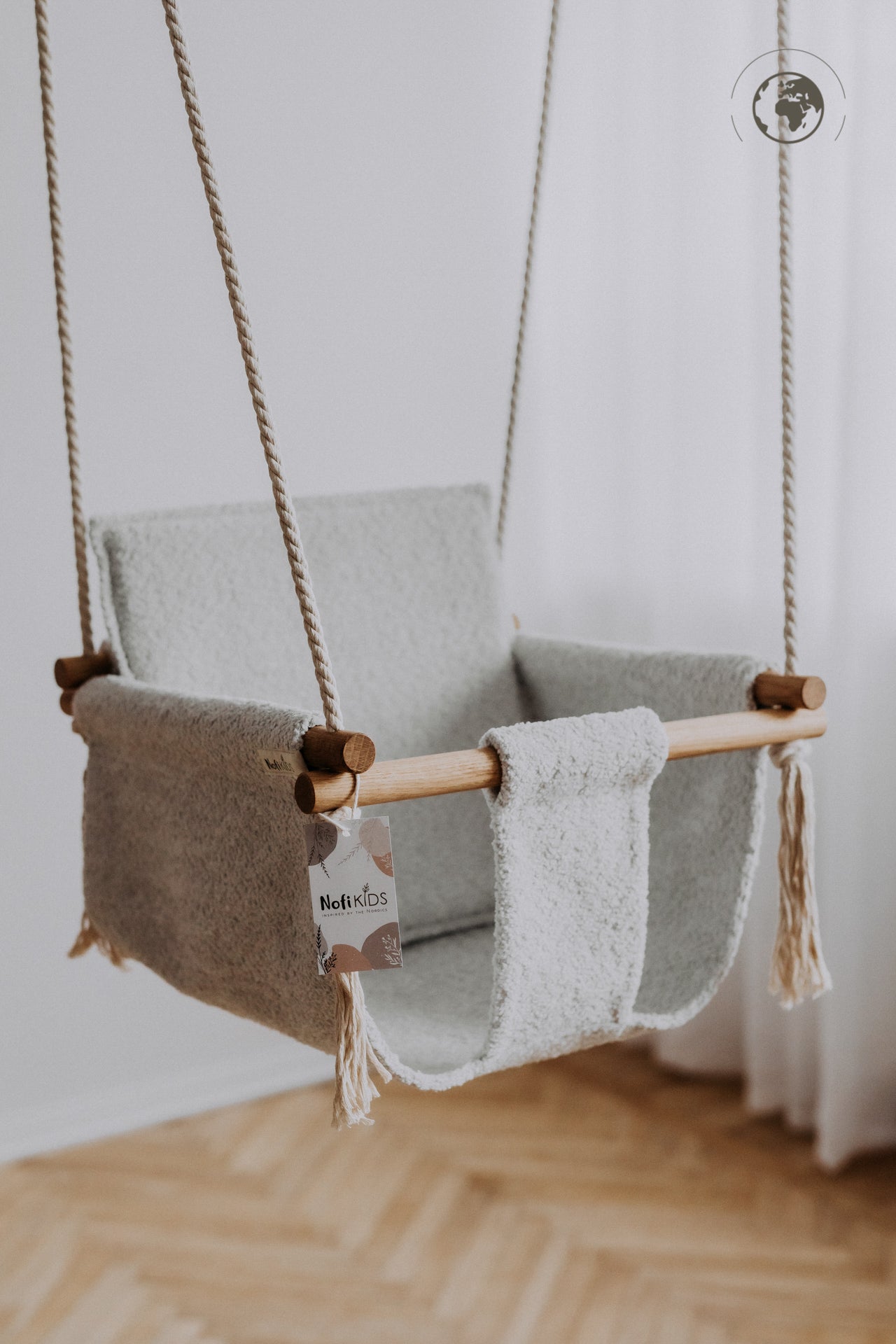 BaBi Baby Swing - Bouclé Ice Grey