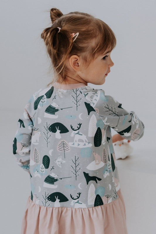 Girls Dress ELORA - Winter Animals