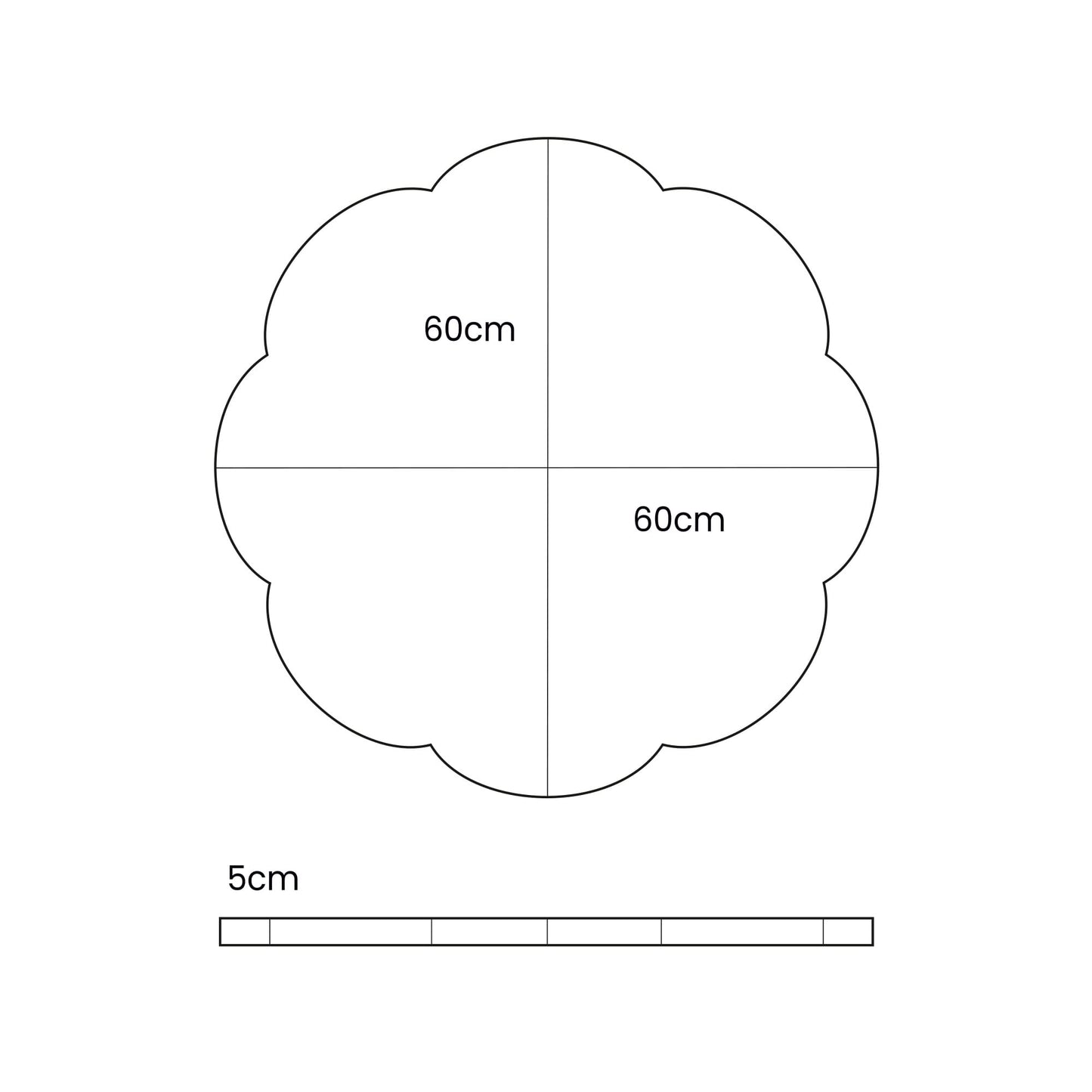 Play Mat for Kids - Cloud Shaped Ecru