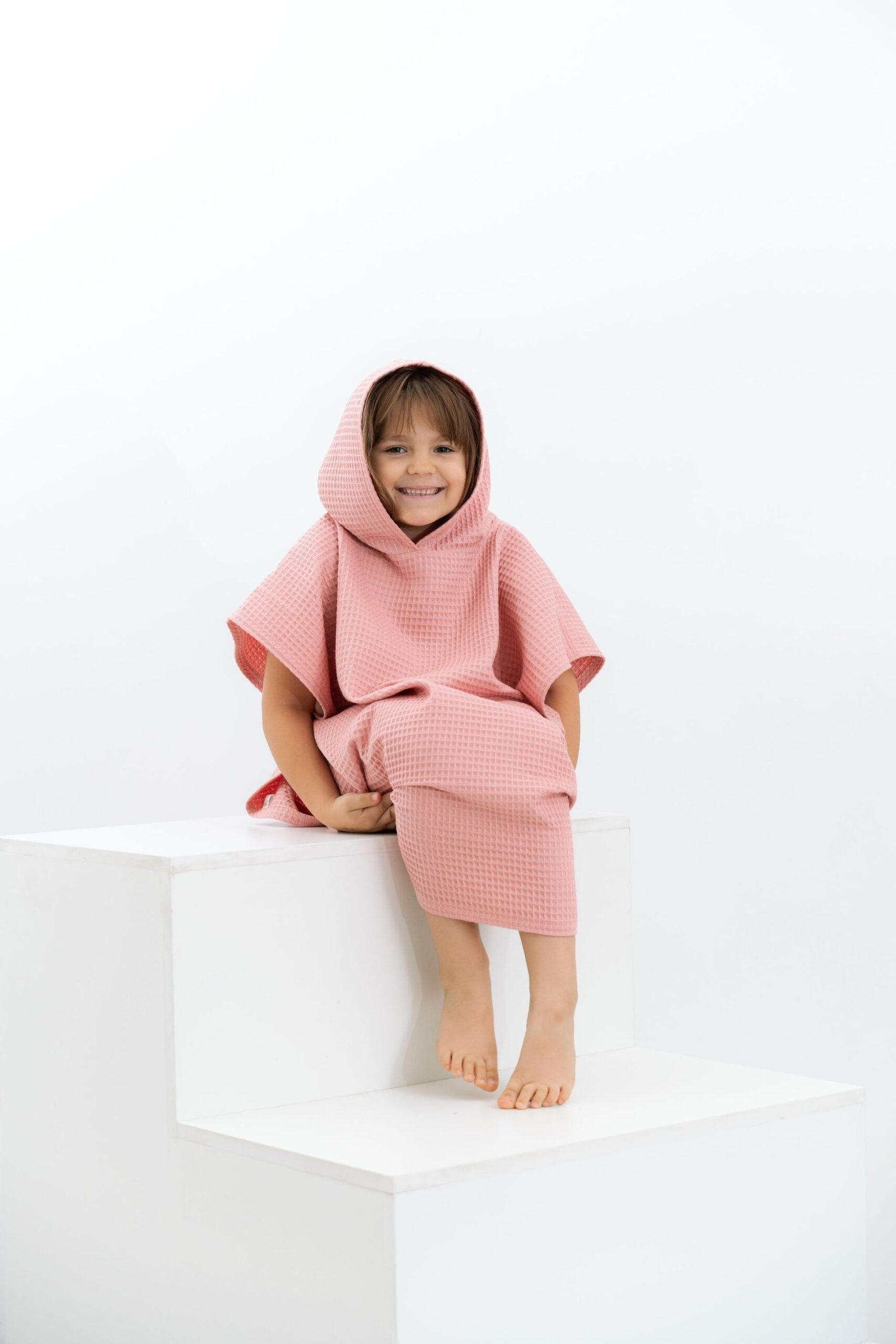 Waffle Fabric Kids' Poncho