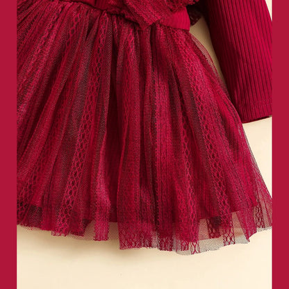 Röd Klänning för Baby och Småbarn – Flickor