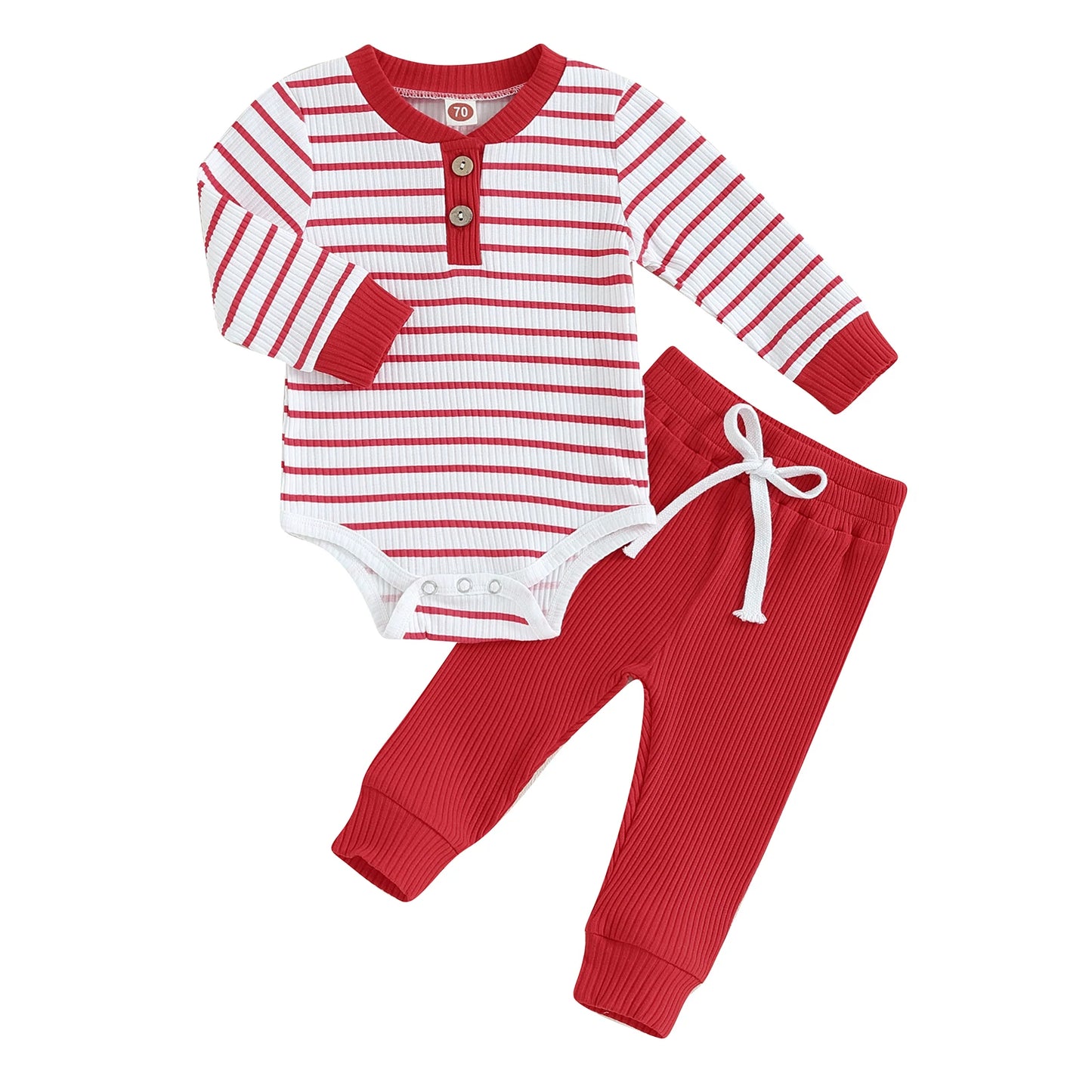 Tvådelat Set Randigt