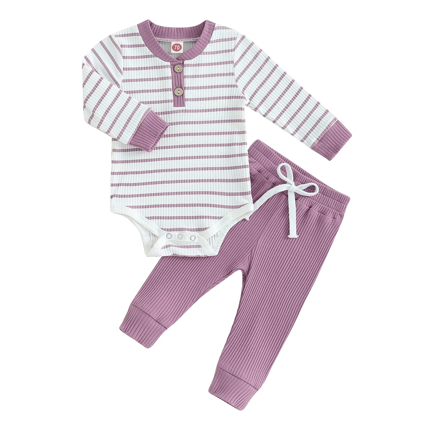 Tvådelat Set Randigt