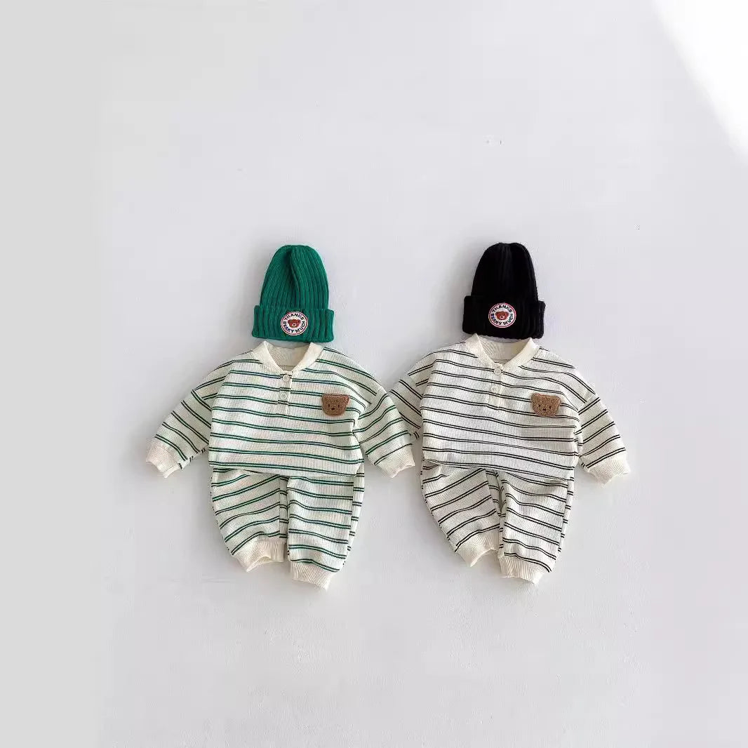 Randigt Tvådelat Set