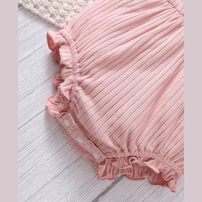 Rosa Babybody med Rosett – Ärmlös