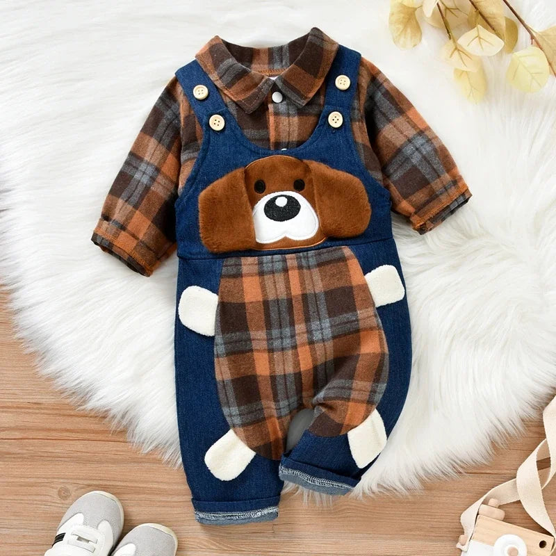 Hängselbyxor med Skjorta – Tvådelat Klädset för Pojkar