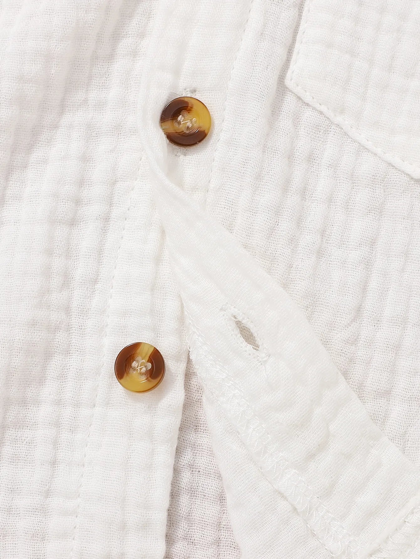 Cotton White Summer Lapel Short-Sleeved Shorts Fabric Skin Friendly Comfortable Loose Suitable For Outdoor Sports Outing Suit