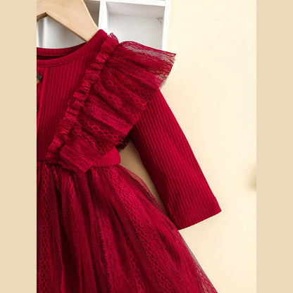 Röd Klänning för Baby och Småbarn – Flickor