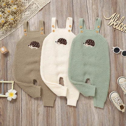 Stickad Hängselbyxa