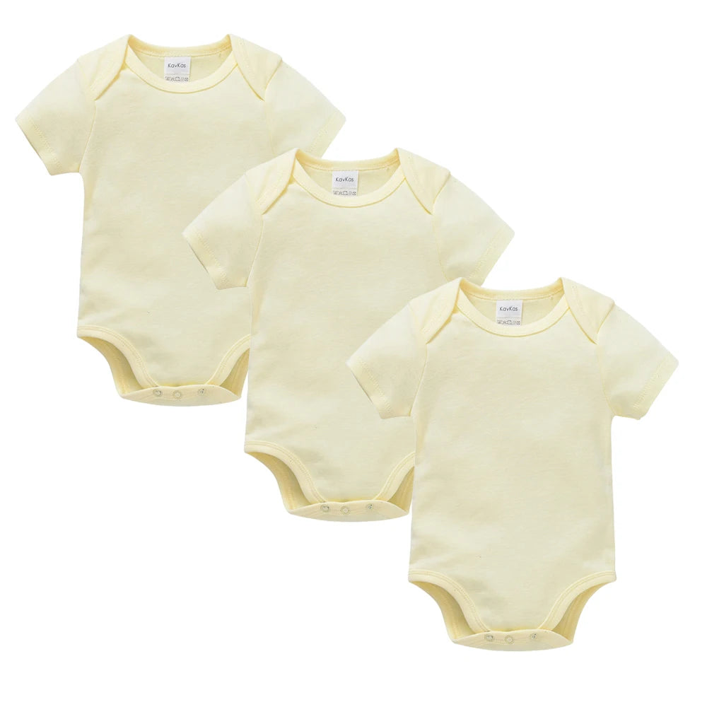 Enfärgad Babybody 3-pack – Unisex
