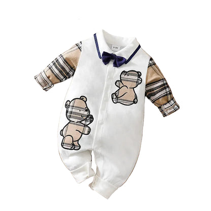 Baby Sparkdräkt med Björnmönster – Unisex