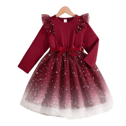 Julklänning för Flickor med A-linjesilhuett