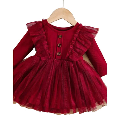 Röd Klänning för Baby och Småbarn – Flickor
