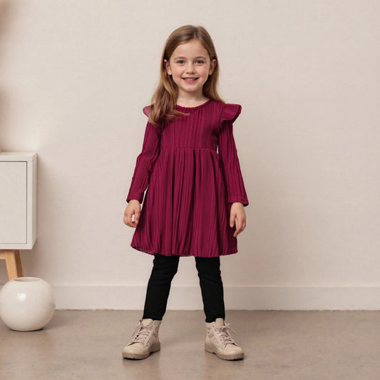 Julklänning för Barn med Lång Ärmlängd