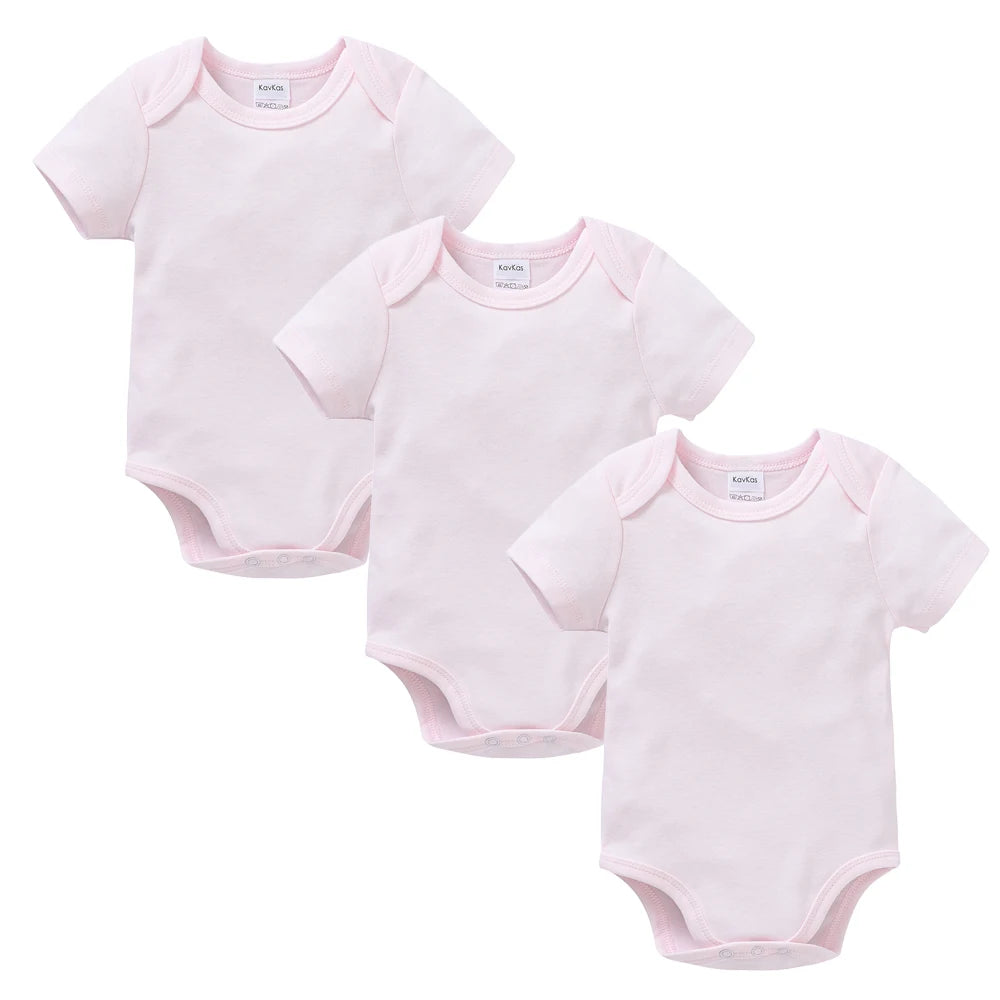 1/3Pcs Baby Boys Clothes 100%Cotton Solid Black Short Sleeve Blank Baby Bodysuits body bebe  Newborn Jumpsuit Plain 0-24 Months