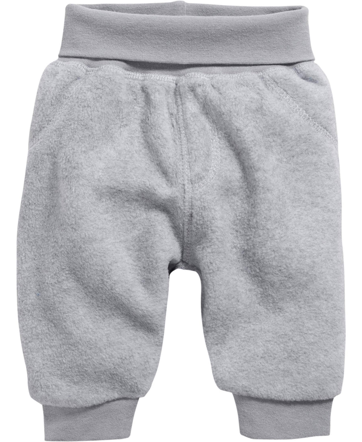 Babybyxor i fleece med stickad midjeresår