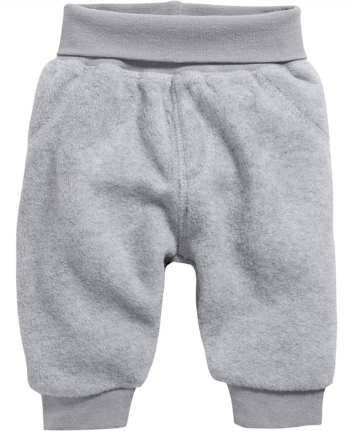 Babybyxor i fleece med stickad midjeresår