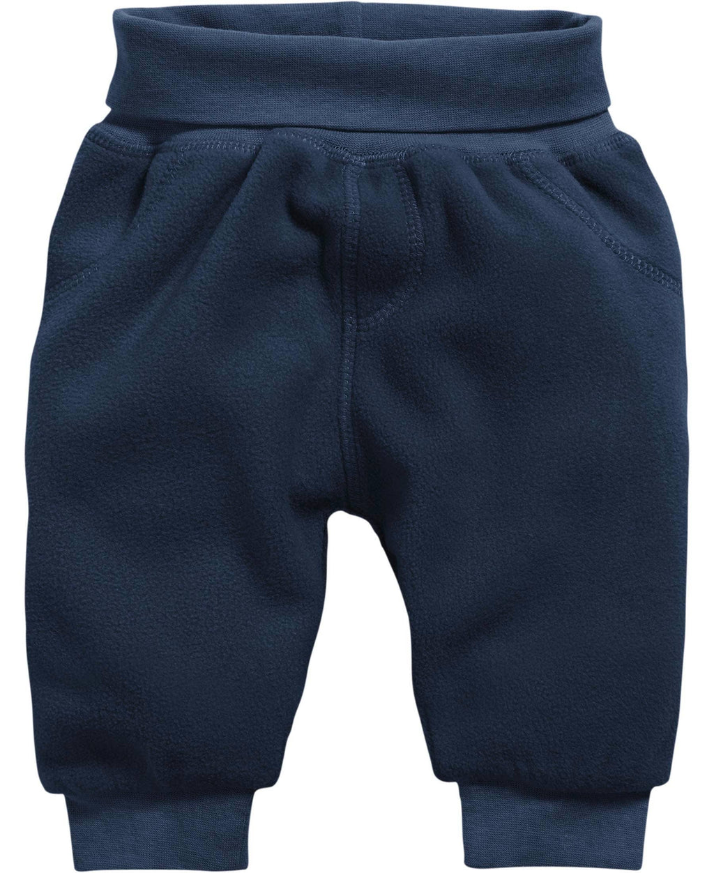 Babybyxor i fleece med stickad midjeresår