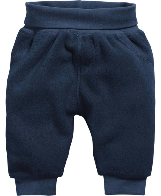 Babybyxor i fleece med stickad midjeresår