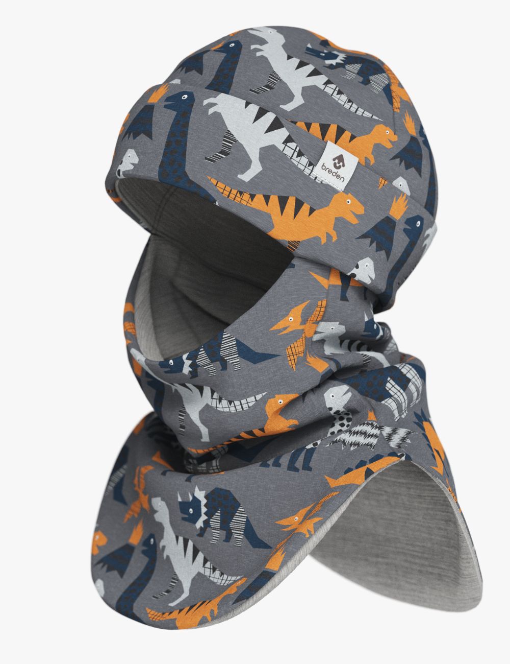 Thermal Merino Balaclava For Kids CLAVAN - Dinosaurs