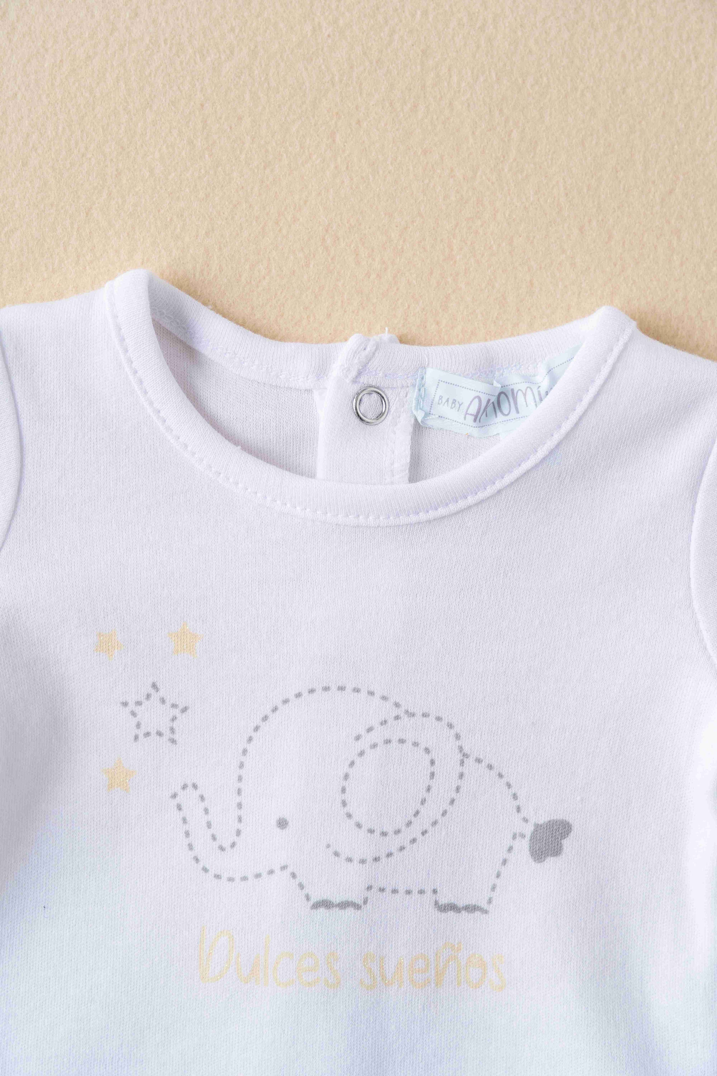 Presentset Nyfödd med t-shirt, haklapp, mössa och vantar